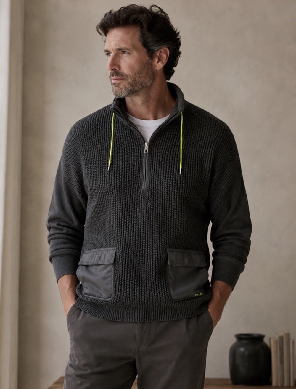Lauren Ralph Lauren Men’s Pullover Waffle Knit Sweater Sz 2XL Outerwear Rugged